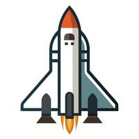 Sleek Minimalist Space Shuttle Icon vector