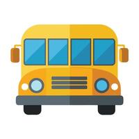 Simplified Minimalist School Bus Icon vector