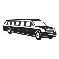 Luxurious Monochrome Limousine Icon vector