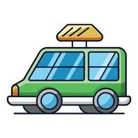 Robotic Self Charging Vehicle Icon vector