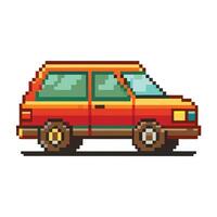 Unique Pixel Art Vehicle Icon vector