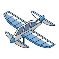 Autonomous Self Powered Aircraft Icon vector