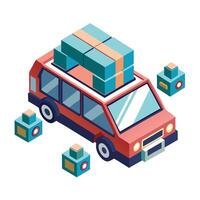Modular Self Assembling Car Icon vector