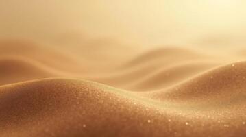 Golden sand dunes with soft curves and shimmering grains under warm sunlight, creating abstract desert landscape and natural texture photo
