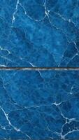 Blue marble stone texture with natural cracks and veins. High-resolution abstract background for design and print photo