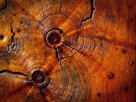 A close up of a wood panel with a hole in it photo