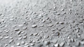 CloseUp of Textured Surface with Irregularly Shaped Particles in Light Grey Color photo