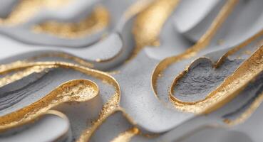 Abstract Gold and Gray Textured Wall Art photo