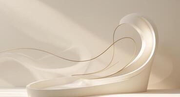 Warm and inviting abstract line art with comfortable smooth lines and curves on a soothing background photo