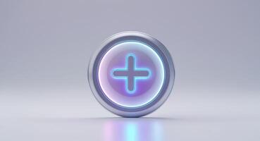 Future plus button showing upcoming time and technology photo