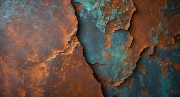 Abstract Rusty Metal Texture With Eroded Surface. photo