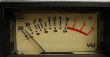 An analog meter showing the voltage of a battery video