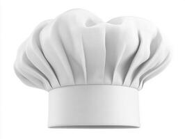 Chef's hat displayed against a clean white background photo