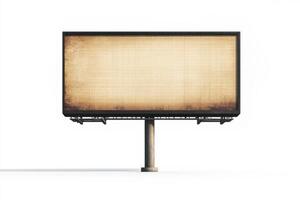 Empty billboard stands under sunlight on a clear day photo