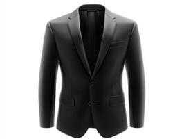 Stylish black suit jacket suitable for formal occasions photo