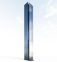 Tall modern skyscraper under a clear sky in a city landscape photo