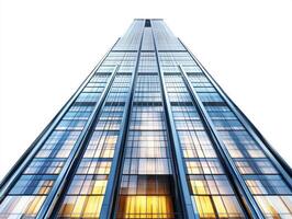 Modern skyscraper showcasing sleek design and reflective glass photo