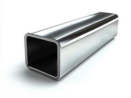 Metal rectangular tube showcasing smooth finish and sleek design photo