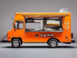 Vibrant food truck ready for service at local events photo