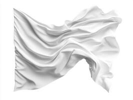 Flowing white fabric waving gently in the breeze photo