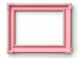 Elegant pink picture frame ready for artwork display photo