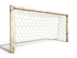 Goalpost on an empty field during midday sun photo