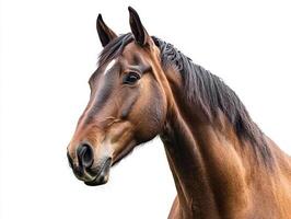 Majestic horse portrait with an elegant demeanor and calm gaze photo