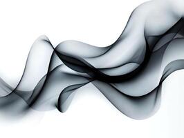 Elegant black and white waves on a white background photo