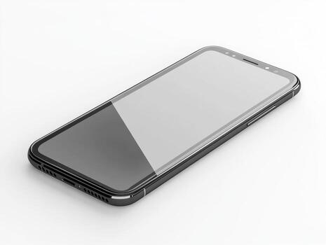 Modern smartphone on a clean surface with a sleek design photo