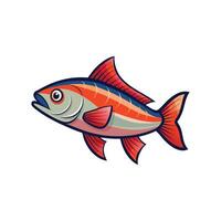 Vivid Wall-Rocked Fish Illustration with Bright Features vector