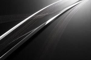 A black and white photo of a curved line