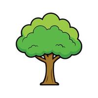 Distinct Northern Catalpa Tree Outline Art. Cartoon Art Tree Illustration. vector