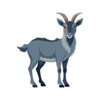 Appealing Alpine Goat Realistic Color Illustration vector