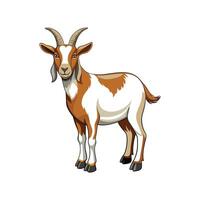 Vivid Boer Goat Realistic Color Illustration vector