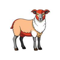 Charming Dorper Sheep Realistic Color Illustration vector