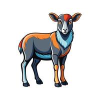 Vivid Dorper Sheep Realistic Color Illustration vector