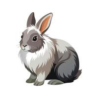Beautiful Himalayan Rabbit Realistic Color Illustration vector