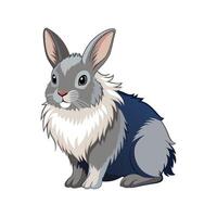 Stunning Himalayan Rabbit Realistic Color Illustration vector