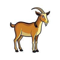 Charming Oberhasli Goat Realistic Color Illustration vector