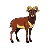 Stunning Soay Sheep Realistic Color Illustration with Outline vector