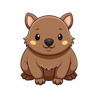 Adorable Wombat Cub Relaxing in Nature vector