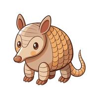 Cute Baby Armadillo with an Adorable Tiny Shell vector
