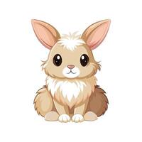 Adorable Baby Bunny Sitting Soft and Fluffy vector