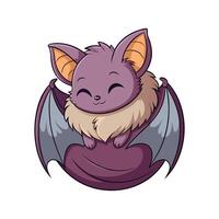 Cute Baby Bat Snuggled Up Sleeping vector