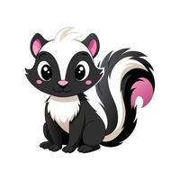Delightful Baby Skunk Resting vector