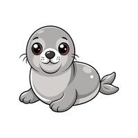 Charming Baby Seal Resting vector