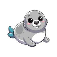 Delightful Baby Seal Relaxing vector