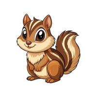 Delightful Baby Chipmunk Playing with Nut vector