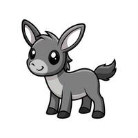 Cute Tiny Donkey with Floppy Ears vector