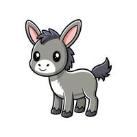 Delightful Tiny Donkey Sitting vector